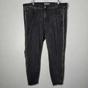 Torrid Black Sky High Skinny Side Zipper Soft Jeans Size 20R